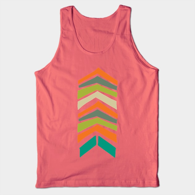 Mid Century Modern Chevron Tank Top by Raluca Mateescu